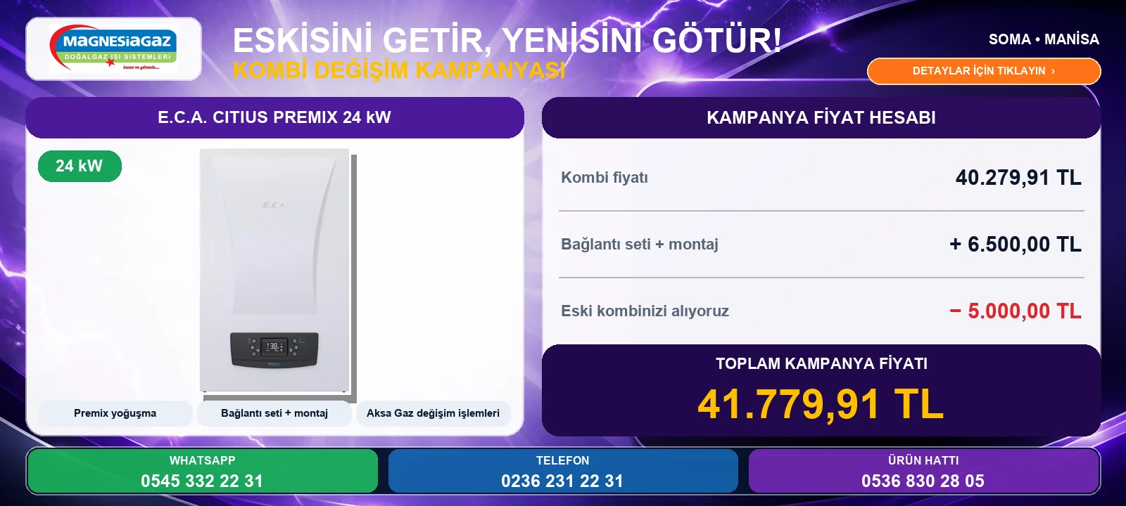E.C.A. Citius Premix 24 kW kampanya görseli