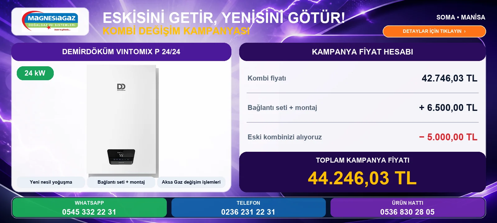 DemirDöküm Vintomix P 24/24 kampanya görseli