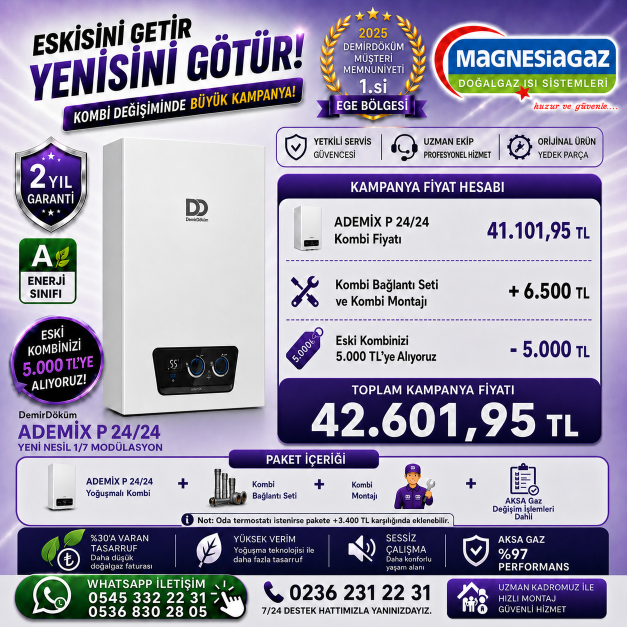 Ademix kombi değişim kampanyası