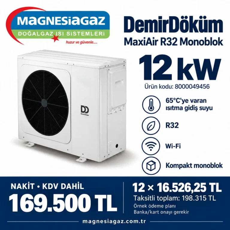 DemirDöküm MaxiAir R32 Monoblok 12 kW Isı Pompası
