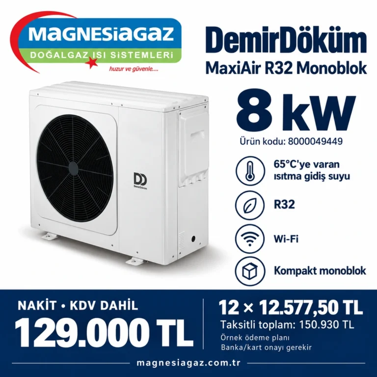 DemirDöküm MaxiAir R32 Monoblok 8 kW Isı Pompası